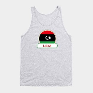 Libya Country Badge - Libya Flag Tank Top